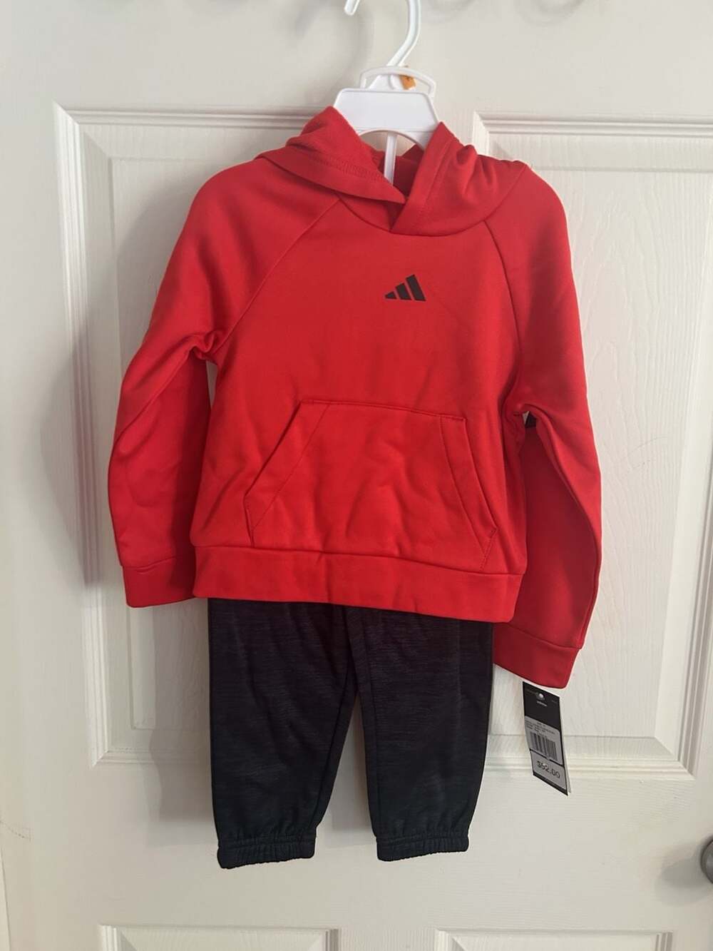 Adidas 2-Piece Hoodie Set Size 3T Red Black